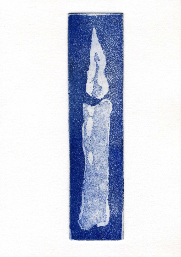 Blue Candle card from the Art In An Envelope Series by Helena Orlowski