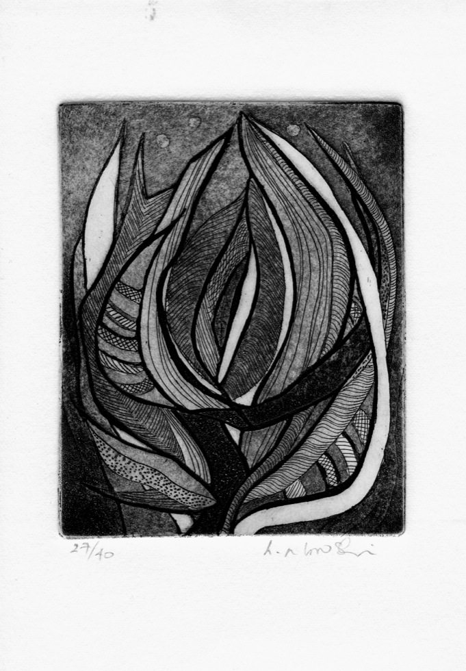 'Budding', artwork from the Art In An Envelope Series by Helena Orlowski