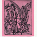 'Lilly 3 in pink', intaglio and relief colour, limited edition; from the Art In An Envelope Series