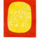 'Orange Flame', intaglio, limited edition; from the Art In An Envelope Series