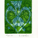 'Upside down Hearts and Spades', G.T, intaglio, limited edition; from the Art In An Envelope Series