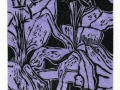 'Lily', relief on purple mulberry; from the Art In An Envelope Series