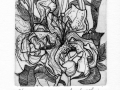 'Open Lilies', intaglio, limited edition; from the Art In An Envelope Series