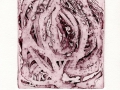 'Pink Bud', intaglio, limited edition; from the Art In An Envelope Series