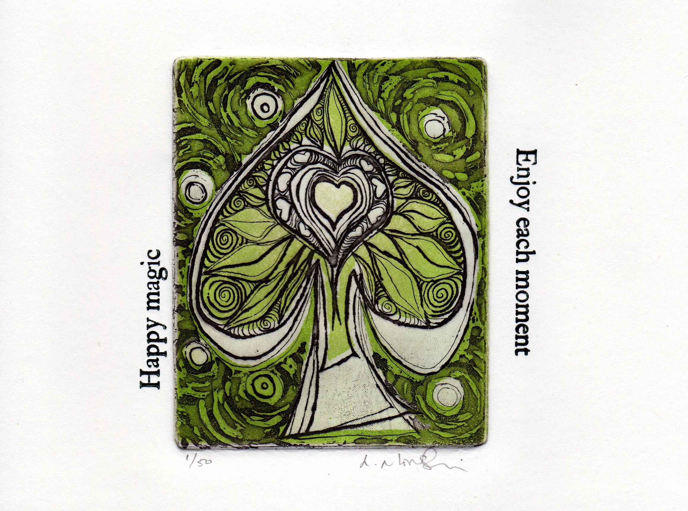 Happy-Magic_-intaglio-and-typeset-limited-edition, by the artist Helena Orlowski