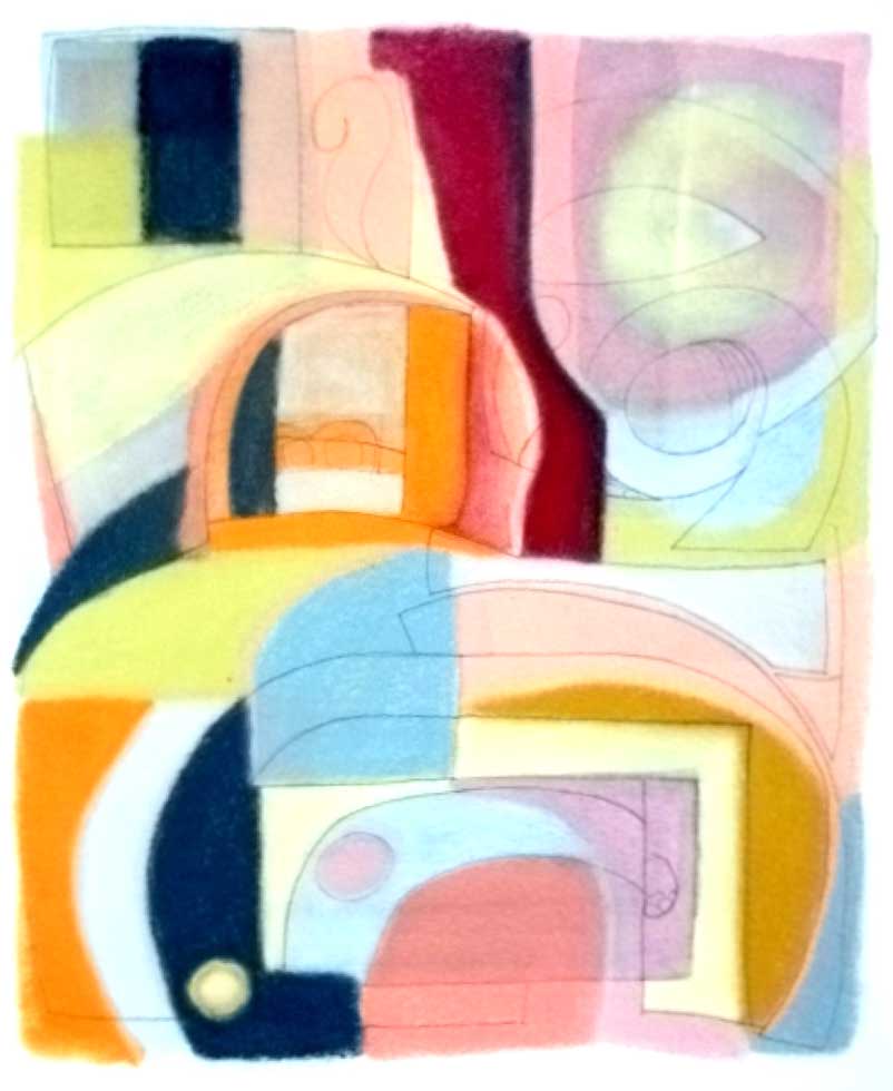 Kazimierz 7, soft pastel, watercolour & graphite,  290 x 230 (Sold)