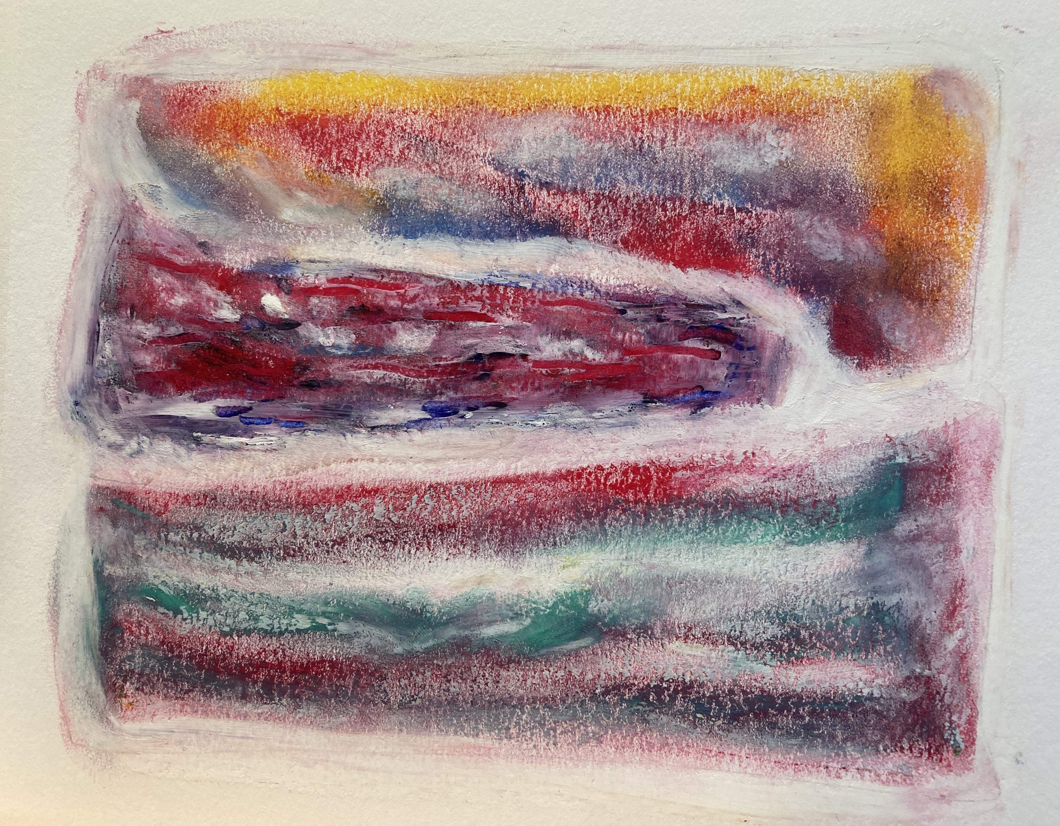 Dolgoch Impression 2 - oil pastel on paper 140 x 170