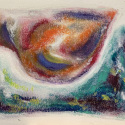 Dolgoch Impression 1 -  oil pastel on paper 140 x 170