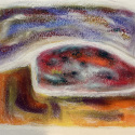 Dolgoch Impression 4 - oil pastel on paper 140 x 170