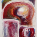 Dolgoch Impression 5 - oil pastel on paper 140 x 170