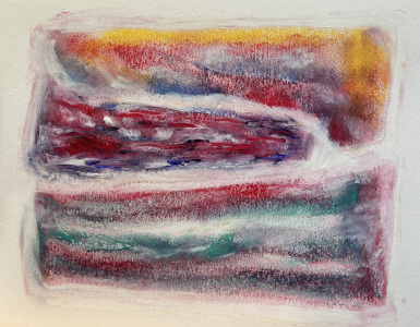 Dolgoch Impression 2 - oil pastel on paper 140 x 170