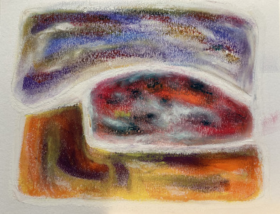 Dolgoch Impression 4 - oil pastel on paper 140 x 170