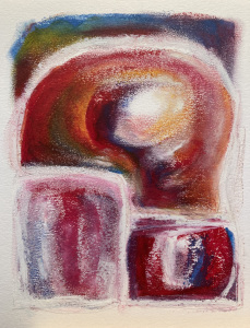 Dolgoch Impression 5 - oil pastel on paper 140 x 170